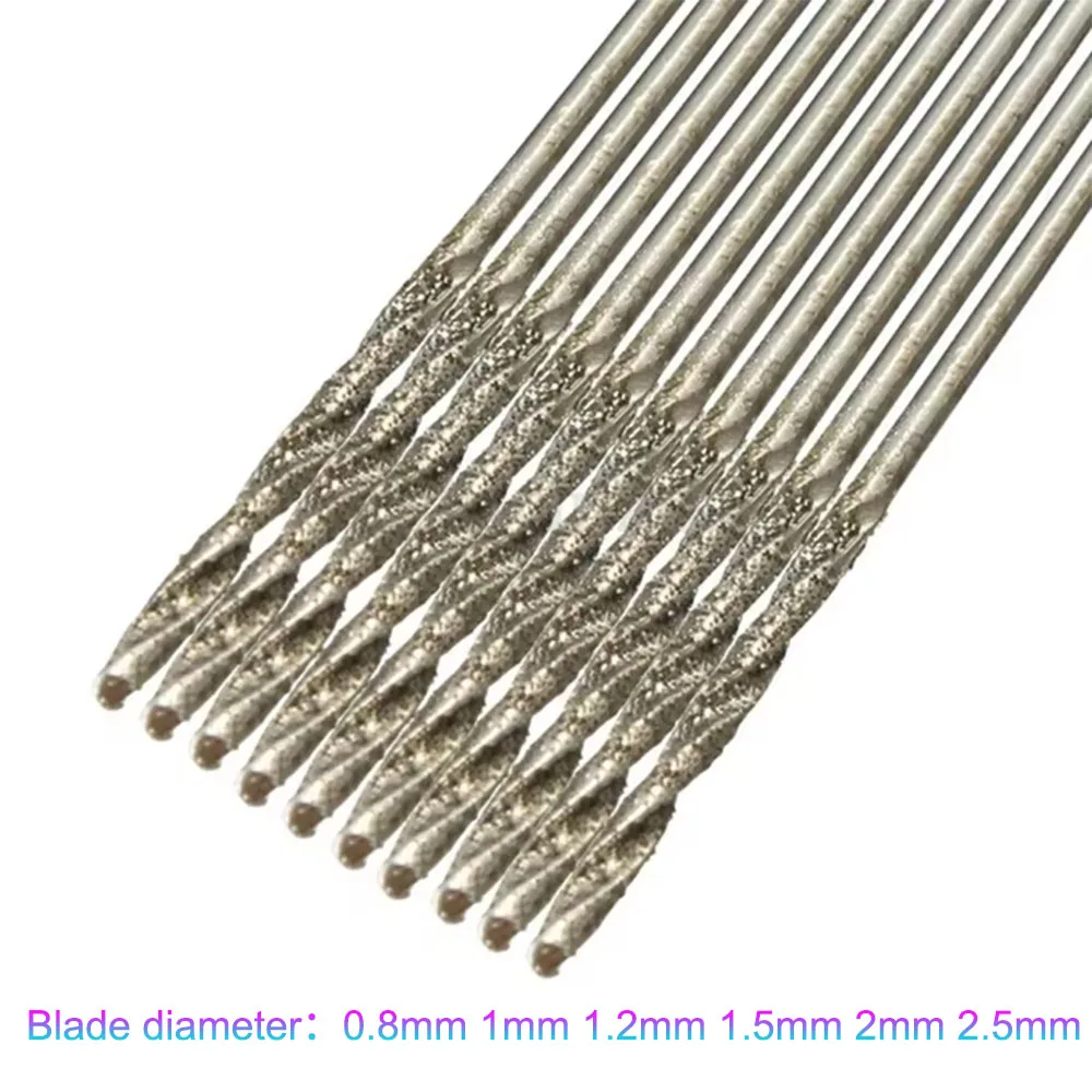 

5-50Pcs Twist Drill Bit HSS Tipped Solid Bits Drill 0.8mm 1mm 1.2mm 1.5mm 2mm 2.5mm for Jade Processing Tools