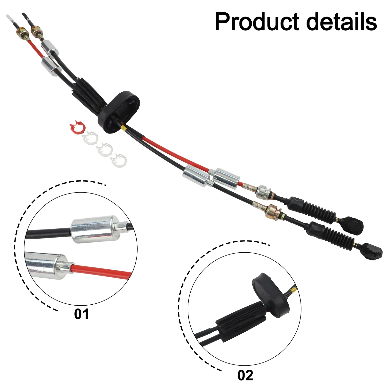 Cable anticorrosión 2010-2015 Reparación de automóviles Mantenimiento de automóviles No deformación OEM 25186939 Instalación rápida Resistente al desgaste