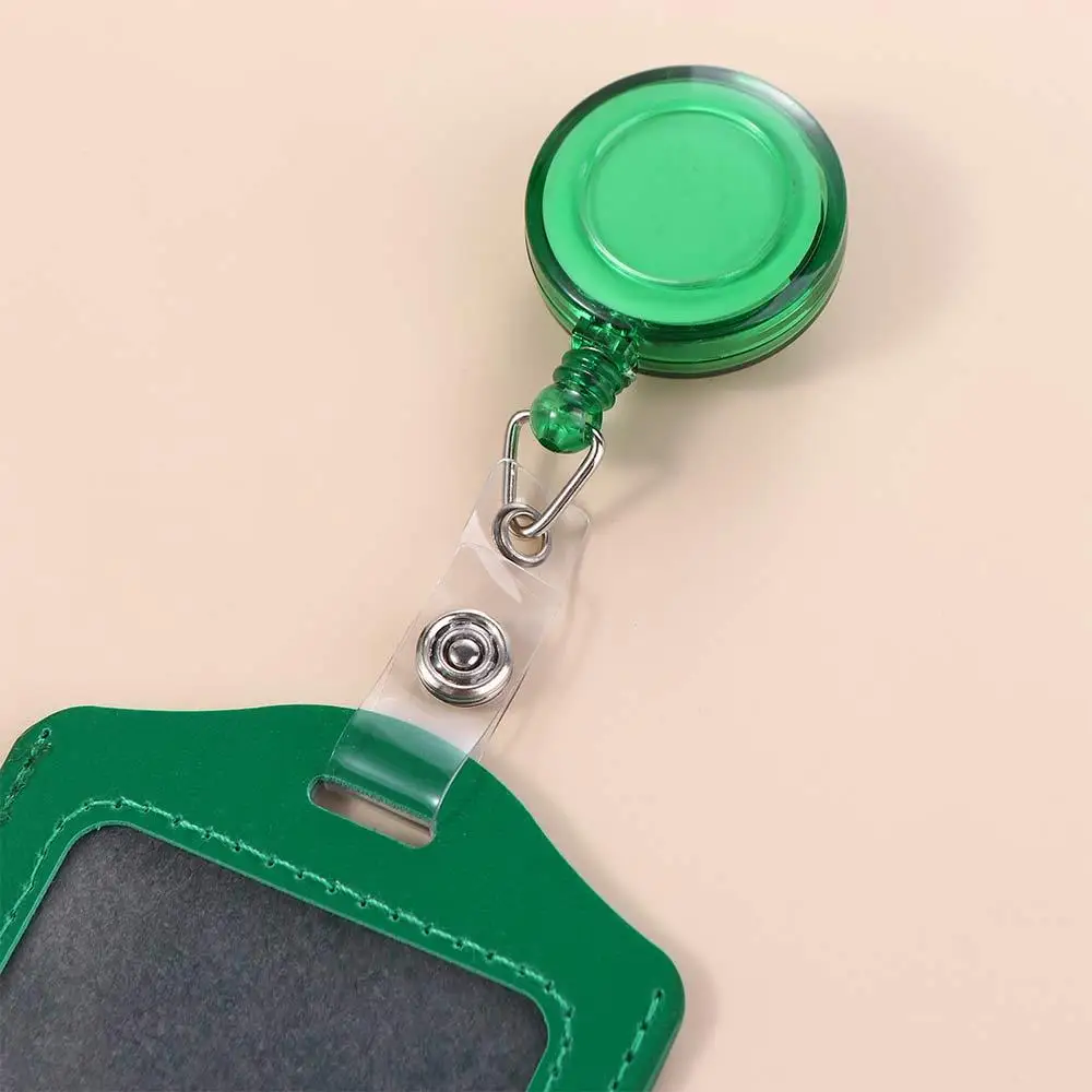 With Keychains Lanyards Badge Holder Bus Card Holder Student Card Sleeves Transparent Card Cover Credit Cards Protector