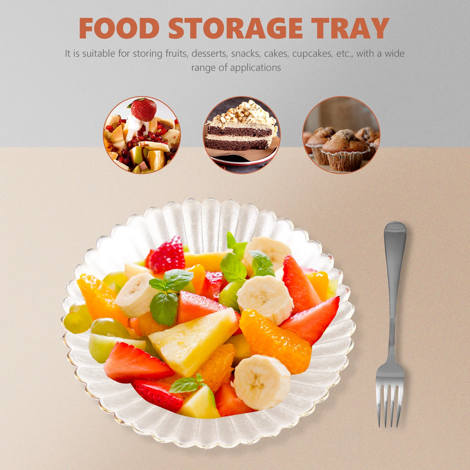 

Chic Glass Tray Multi-Functional for Snacks Cakes and Desserts Ideal for All Occasions Multi-Purpose Fruit Tray