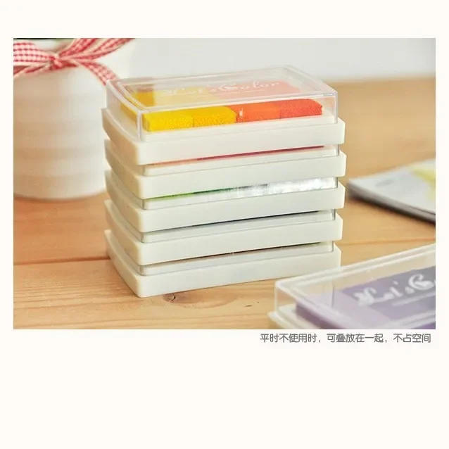 

Чернильная подушечка для рукоделия, цвета радуги, сделай сам, чернильная подушечка для отпечатков пальцев, моющаяся подушечка для штампов для детей, украшение для изготовления открыток