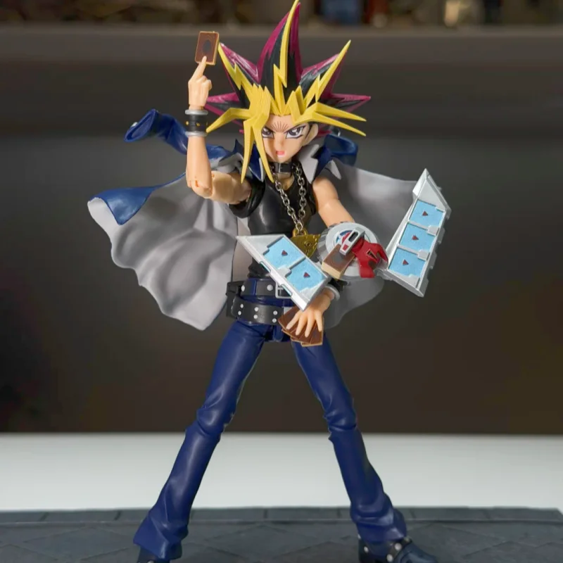 

Оригинальная фигурка Bandai SHF Yami Yugi YuGiOh Duel Monsters, аниме-фигурка с подвижными суставами, коллекционная игрушка, подарок для детей