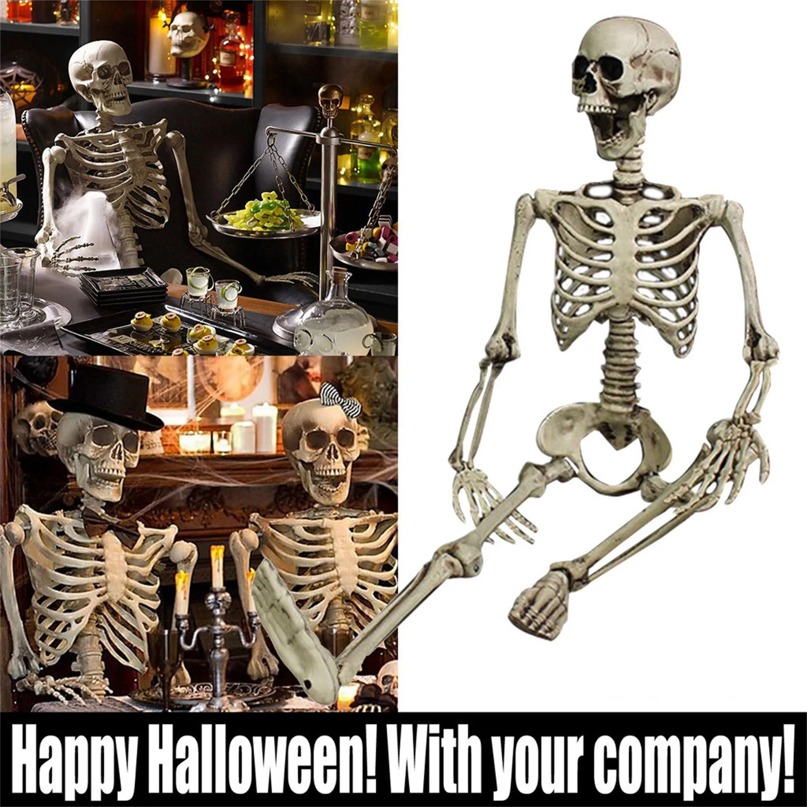 Halloween Horror Luminous Skeleton Skeleton Bar Ktv Scene Pendant Decoration Halloween Desktop Decoration Series