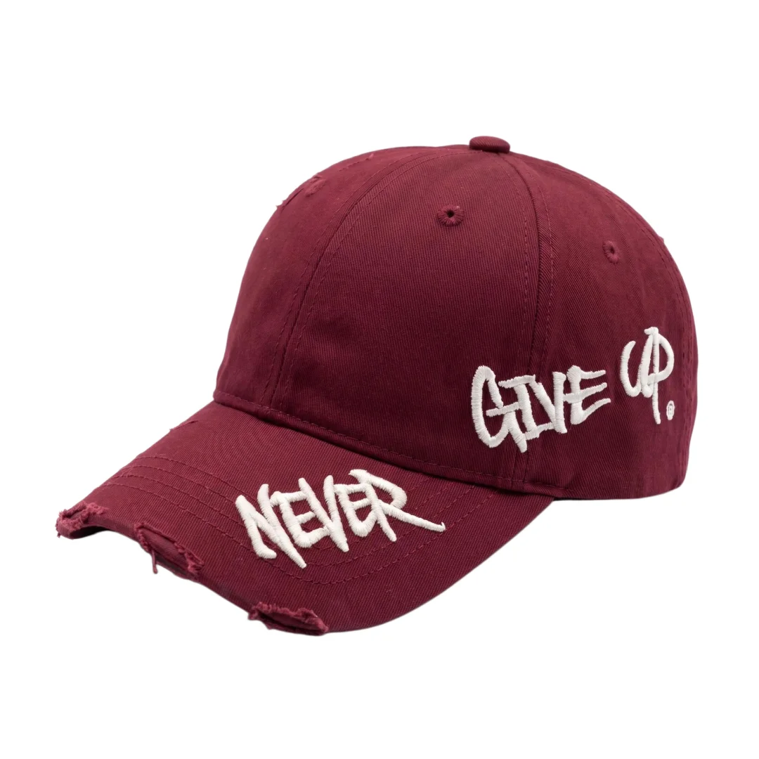Retro Amerikanische Distressed Baseballkappe mit seitlicher Stickerei und gebogenem Schirm für Outdoor und Streetwear – Detail 1
