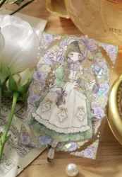 1 Loop-100cm Lovely Miss Doll Girl Washi PET Tape for Card Making Decoration DIY Scrapbooking Plan Stickers