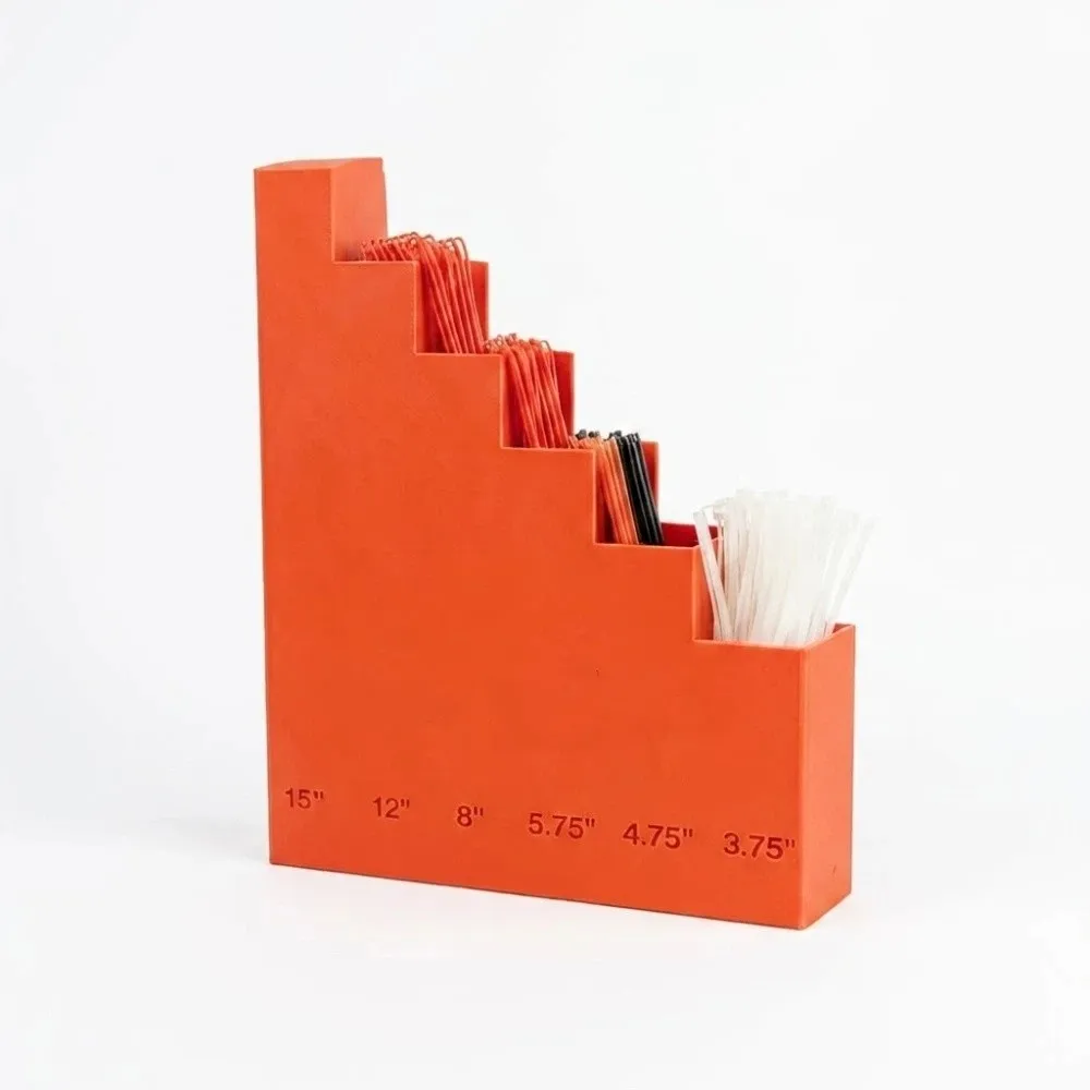 3D Printed Wall Mounted Tool Hanger Compact Wall Type Solid Integrated Forming Zip Tie Storage Rack Multiple Reserved Slots