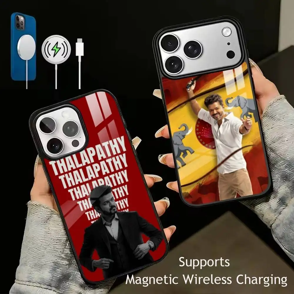 

Thalapathy Vijay India Phone Case For iPhone17,16,15,14,13,12,11 Plus,Pro Supports Magnetic Wireless Charging