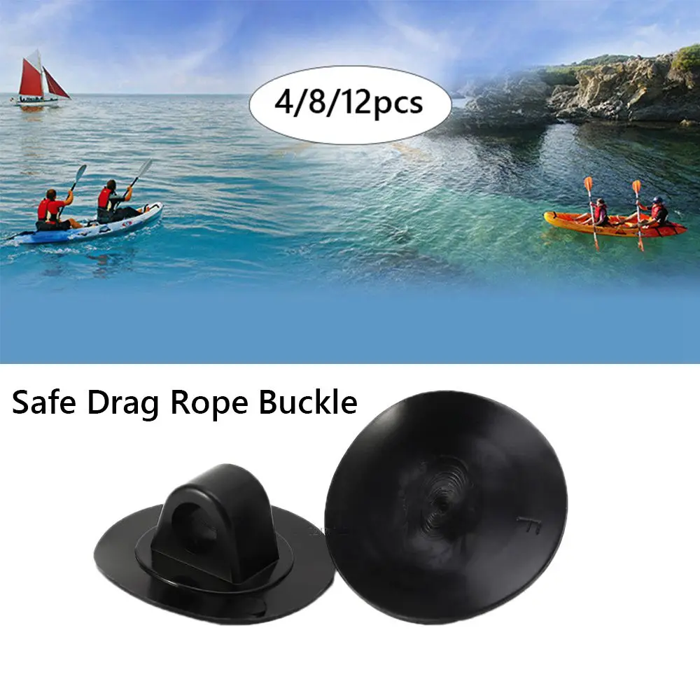 4/8/12pcs barche a remi sicuro corda di trascinamento fibbia gancio pulsante di gommone pesca Kayak barca accessorio pezzo di ricambio in plastica