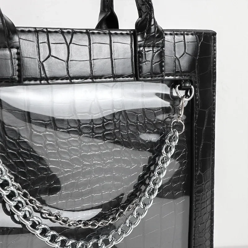 2024 Fashion Ita Bags Chains Design JK Uniform Crossbody Bags Women Sweet Japanese Lolita Handbags Transparent Bolsas Mujer
