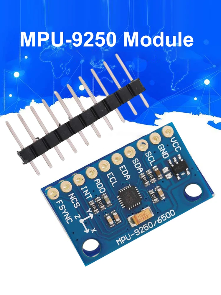 GY-9250 MPU9250 9-axis/9-axis Attitude Sensory Module IIC/SPI Gyro+Accelerator+Magnetometer Measurement Sensor Module 3-5V Power