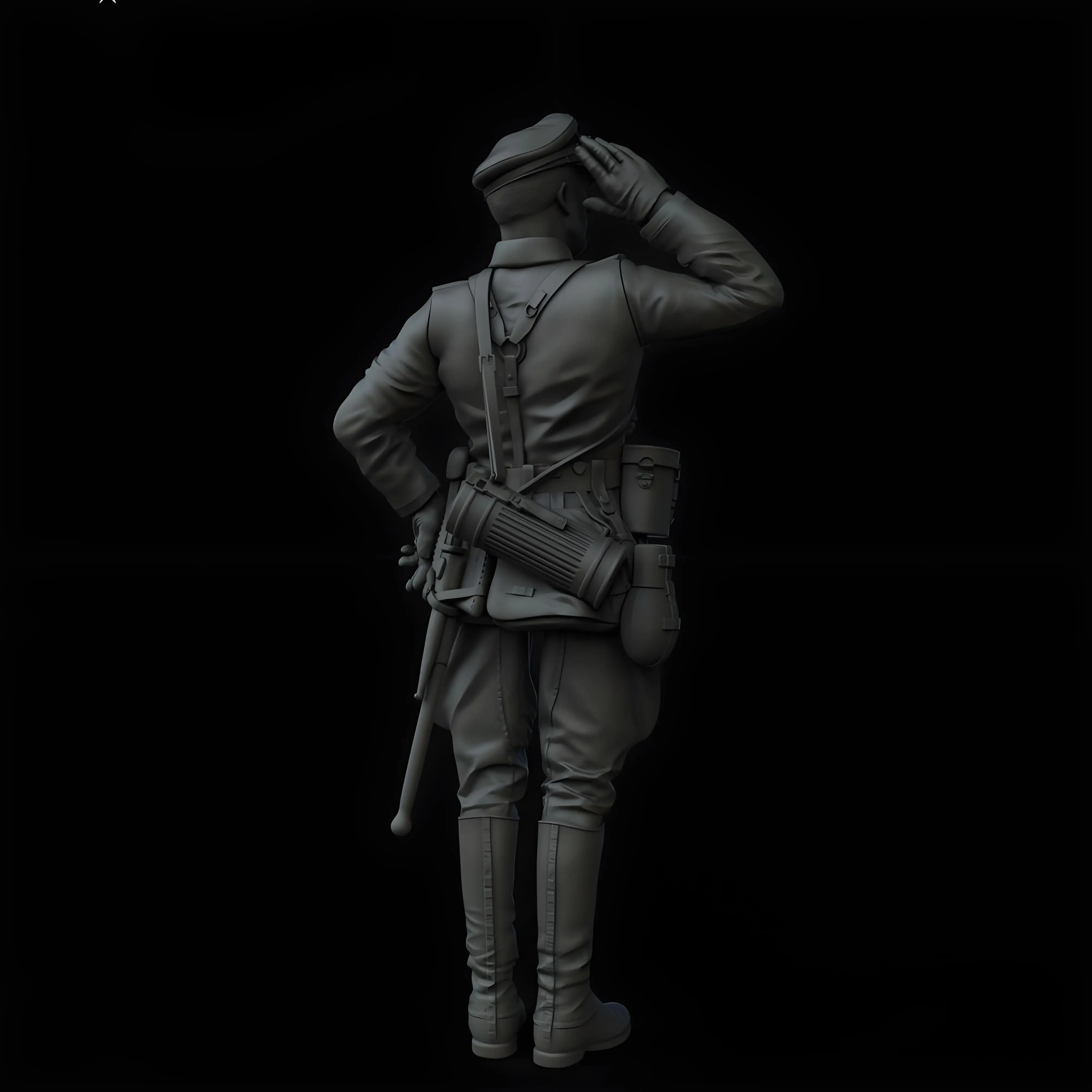 Modèle de soldat en résine moderne, figurine de soldat de la seconde guerre mondiale, thèmes militaires GK, incolore et auto-assemblé, 1/35