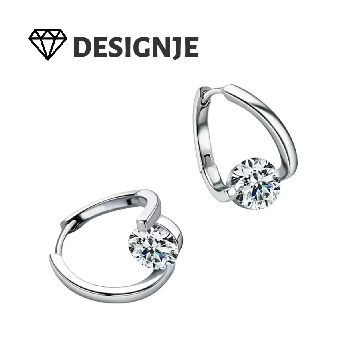 

New style Korean ins style temperament irregular earrings, fashionable and luxurious moissanite high-end earring