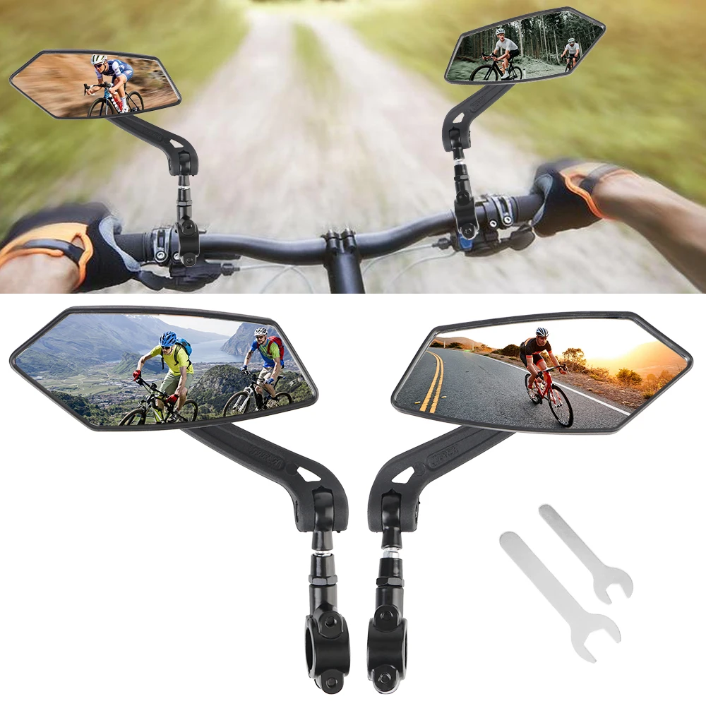 360 °   Specchietto laterale girevole per manubrio in vetro blu per manubrio grandangolare da 7/8 "22 mm 1 paio di specchietti retrovisori per moto