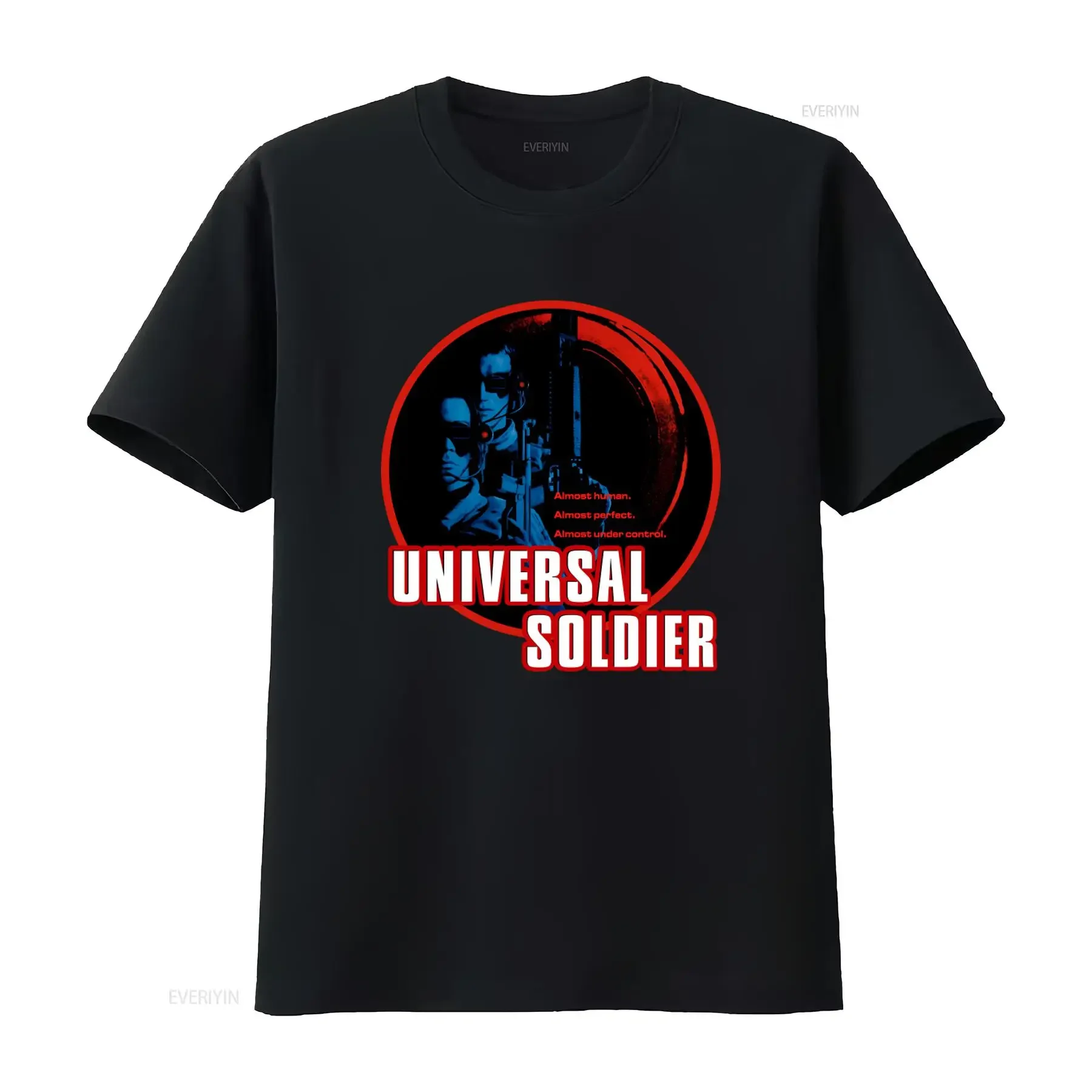 Universal Soldier T Shirt 90's Van Damme Sci Fi Classic New Almost Human Perfect Under Control Design vintage Washed Soft