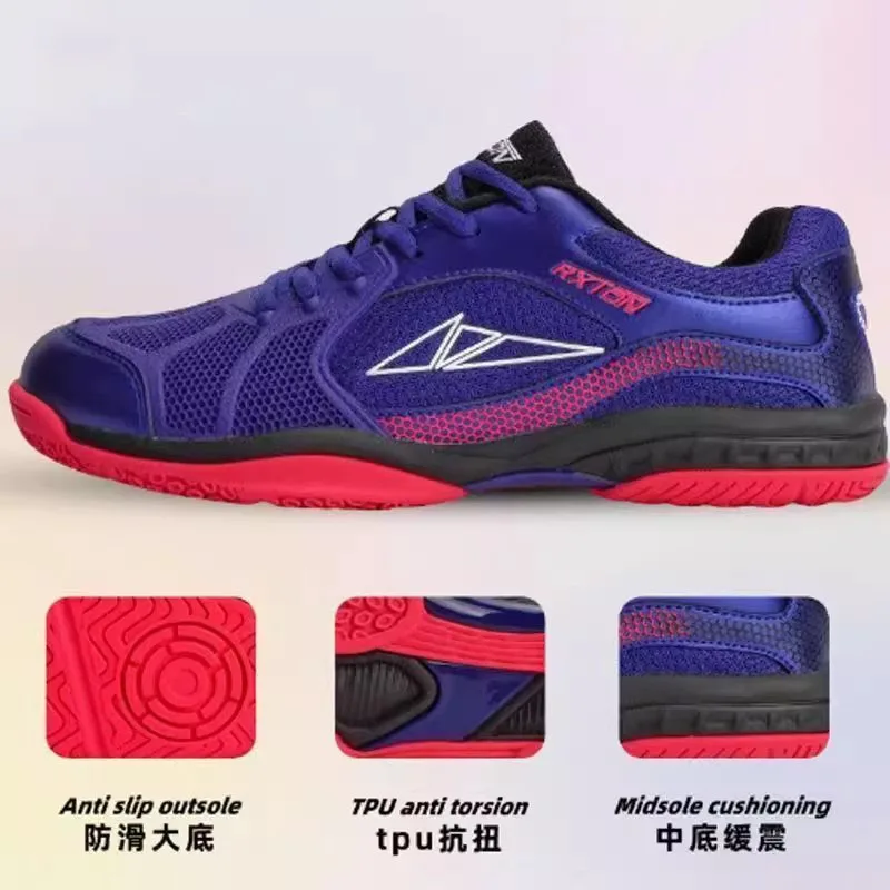 New ping pong shoes suitable for training, comfortable badminton shoes, unisex brand sports casual shoes, court-specific shoes.