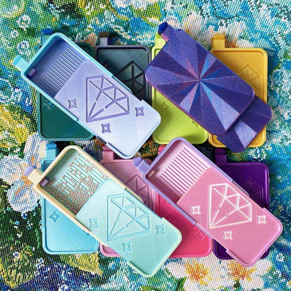 11 Colors Multi-functional Diamond Painting Tray Storage Box, Diamond Art Tool Accessory, Gift for Diamond Painting Lovers