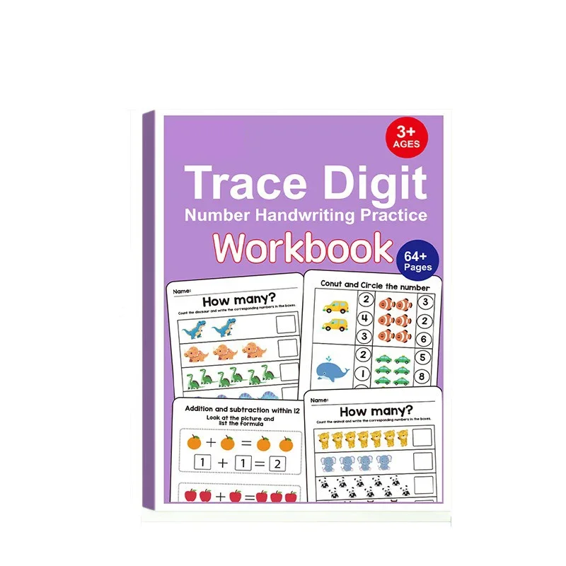 64 Pages Filled in With Numbers Logical Thinking Training Fun Math Exercise Book