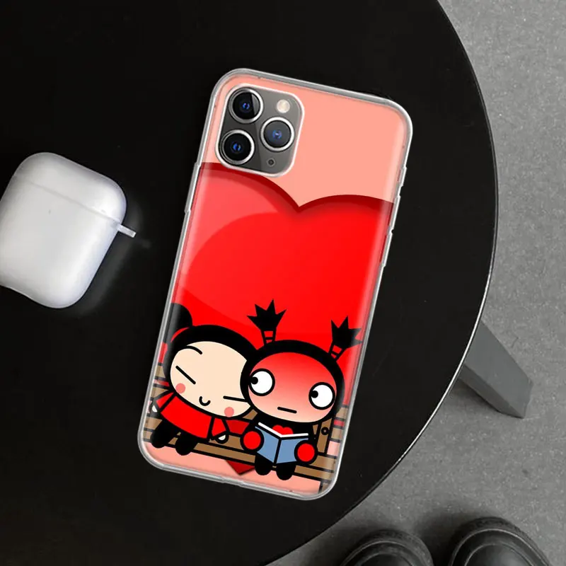 Cute Cartoon Pucca Garu Phone Case Cover for iPhone 11 12 13 14 15 16 Pro Max Apple X XS XR 7 Plus 8 + Art Customized Fundas 11 