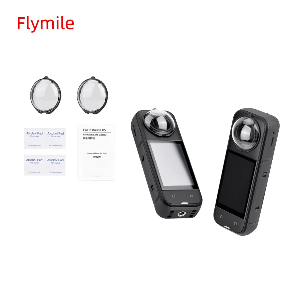 

Flymile Premium Lens Guards For Insta360 X5,Panoramic Camera Lens Cover Upgraded Quality Tempered Glass Protector X5 Accessories