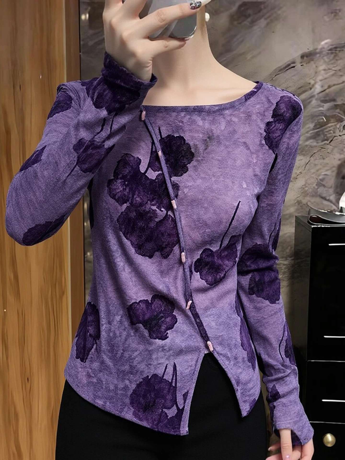 

Шикарный женский топ с длинным рукавом, весенняя модная блузка с уникальным дизайном в корейском стиле, универсальный шелковый топ с цветовыми блоками