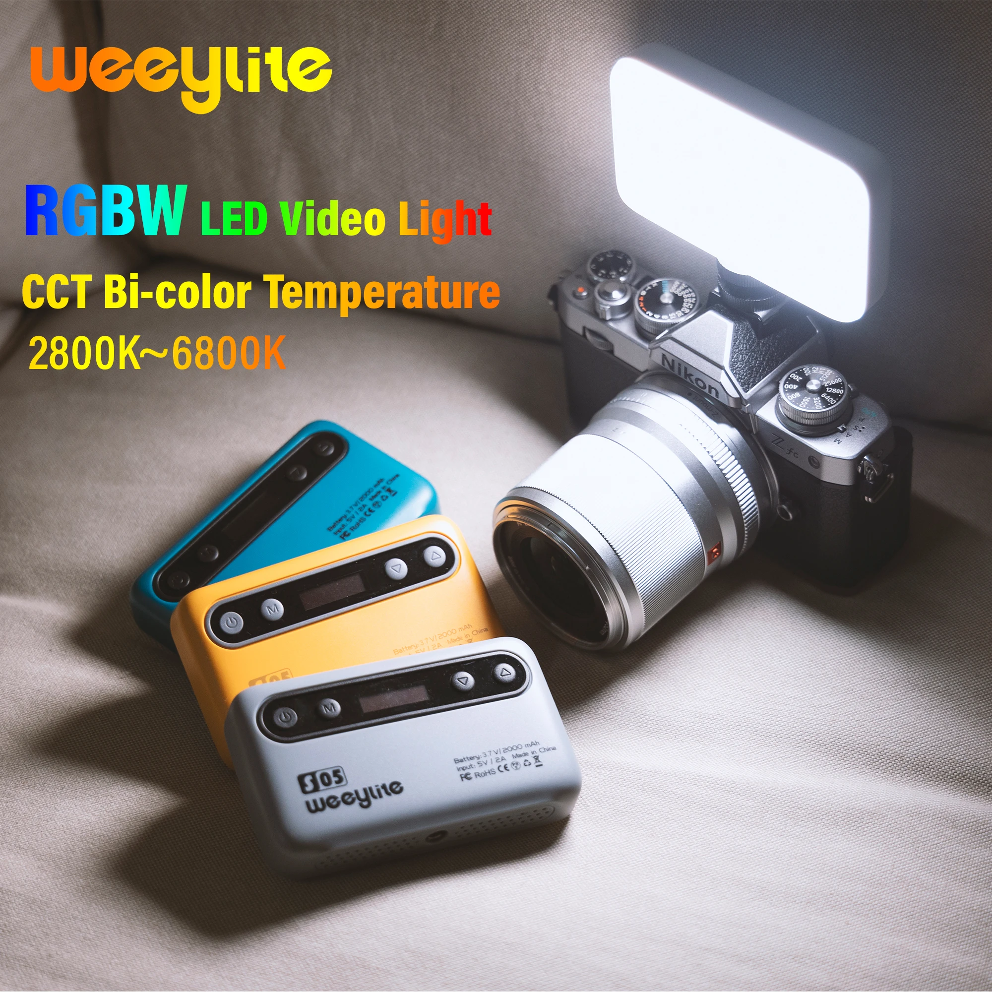 

VILTROX S05 RGB LED Video Light Mini Camera Fill Light Full Color Camera Phone Photography Photo Vlog Video Lighting App Control