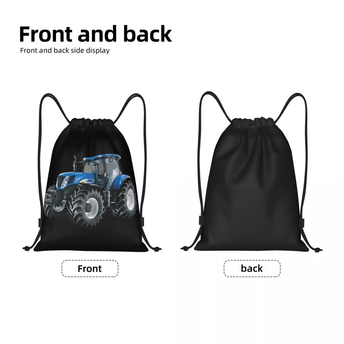 Custom Tractor Drawstring Backpack Bags Women Men Lightweight Gym Sports Sackpack Sacks for Yoga