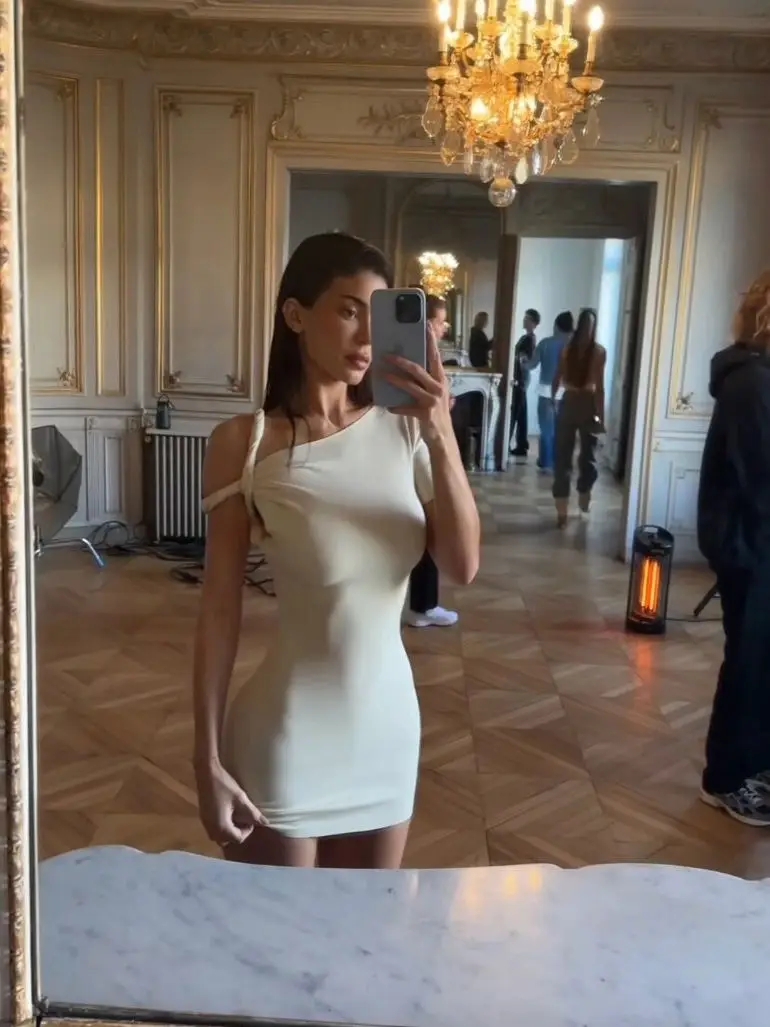 

Асимметричная юбка-карандаш KHY с завышенной талией, эластичная, облегающая, с принтом, весна-лето, женская...