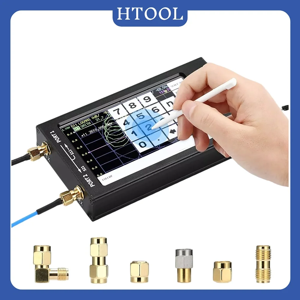 

HTOOL NanoVNA-F V2 4.3Inch Vector Network Analyzer 50KHz-3GHz HF VHF UHF Antenna Analyzer Portable VNA 301 Scan Points