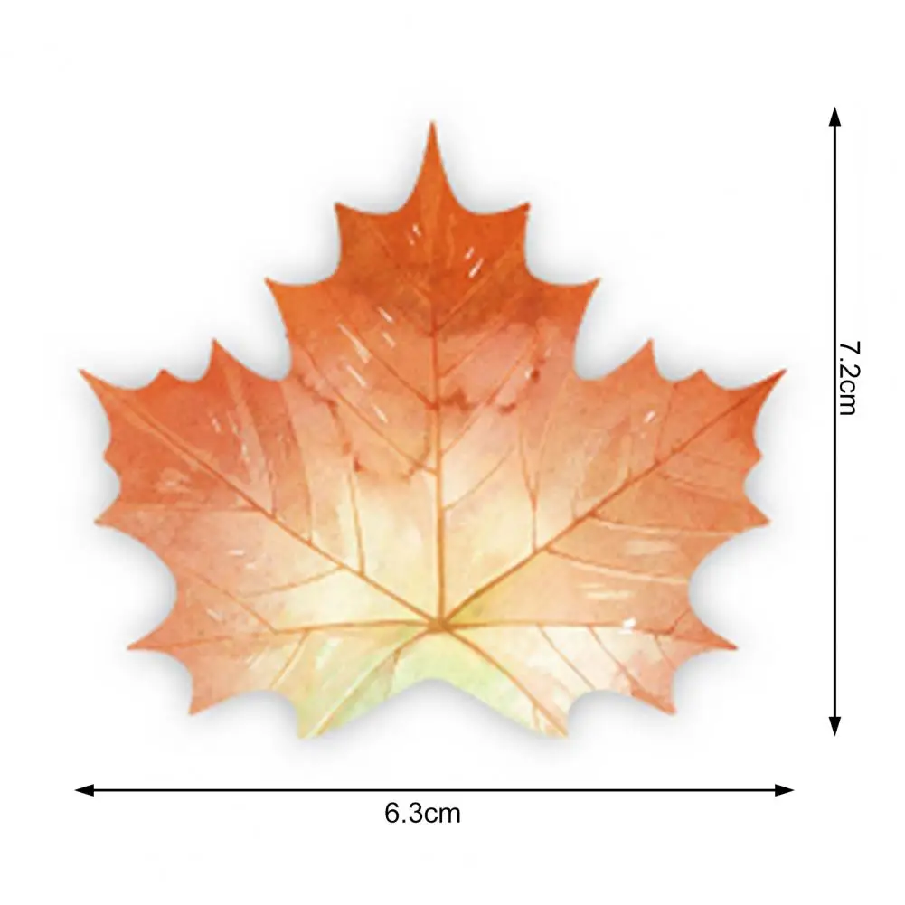 Самоклеящаяся заметка для письма, свободно прозрачная печать в форме кленового листа, заметки для студентов, бумага для заметок, школьные принадлежности