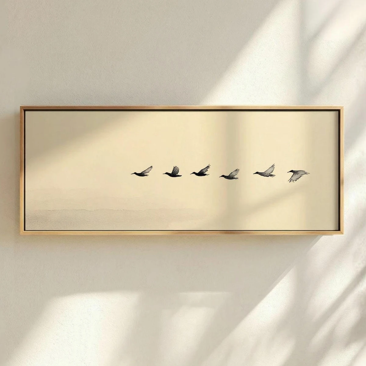 2D Flat Japandi Crane Bird Canvas Prints Poster Large Horizontal Mid Century Japandi Minimalist Art Prints Wall Art Home Decor