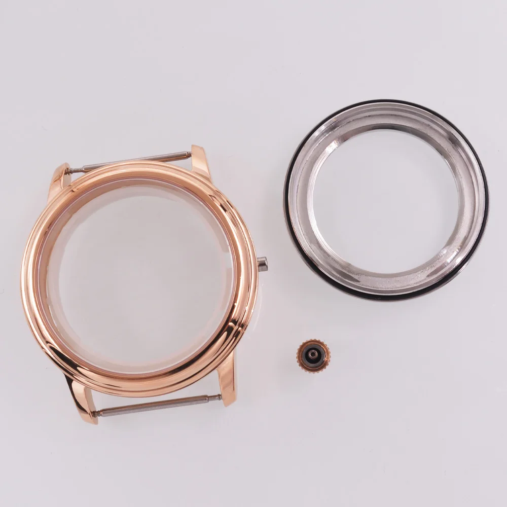 40mm Sapphire Glass Fit NH35 NH36 NH34 Movement Gold/Rose gold/Silver Watch Case