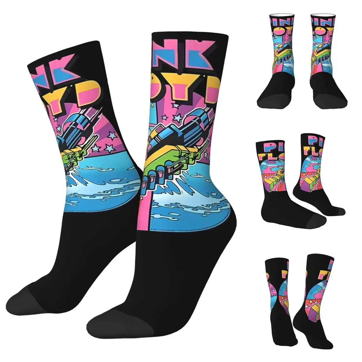 Pinks Cool Floyded Men and Women printing Socks,Motion Applicable throughout the year Dressing Gift