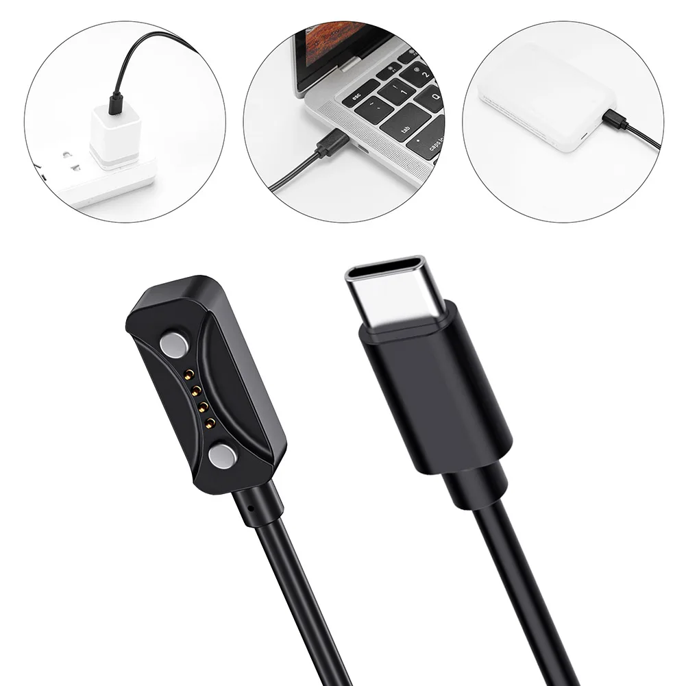 

USB C зарядный кабель, шнур 1 м, портативный адаптер питания, сменный адаптер для док-станции для умных часов, адаптер для зарядного устройства для Polar Ignite 3/Grit X2 Pro
