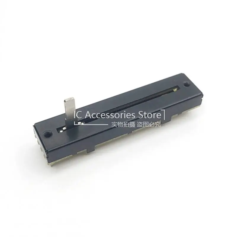 1PCS Dual Channel B10K 72MM Straight Sliding Potentiometer 7.2CM Dimming Mixer Fader 6 Pin B10KX2 Handle 15MM Slide Stroke 45MM