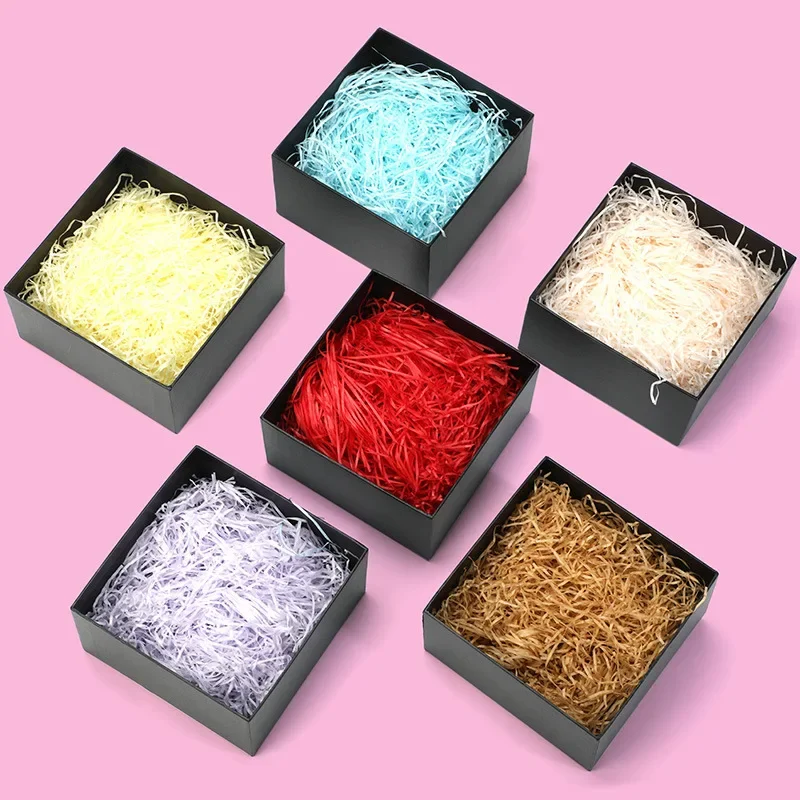 100g Color DIY Paper Shredded Crinkle Paper Raffia Confetti Paper Wedding Christmas Gift Box Filling Material Tissue Filler Deco