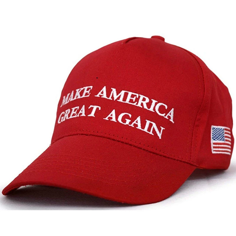 

Make America Great Again Cap Donald Trump Slogan with USA Flag Cap Adjustable Baseball Red Hat