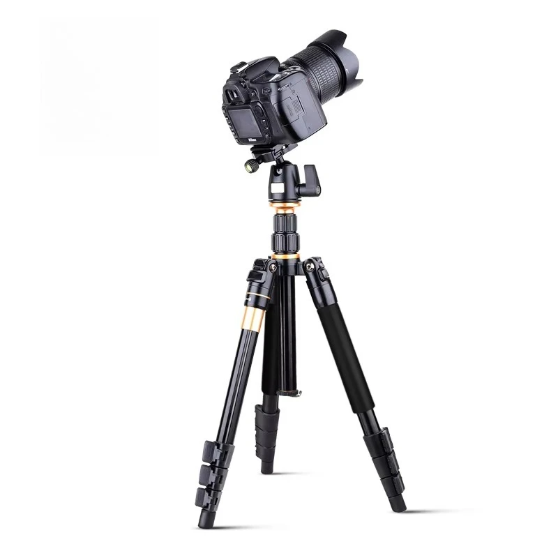 Q555  Height 55 Inch Photographic Stand Mini Aluminum Camera Folded Tripod Mount Digital and  Phone Stand Portable Tripod
