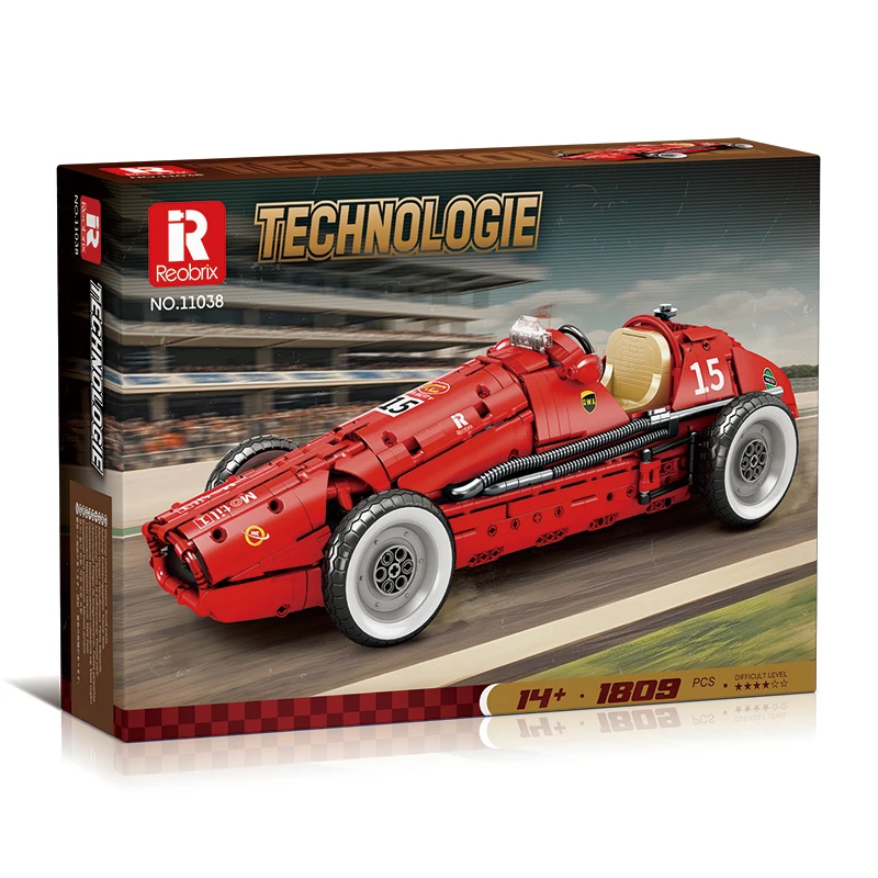 

IN STOCK Reobrix 11038 MOC Technical 1:8 Vintage Sports Car Building Blocks Bricks Model Toys for Boys Christmas Gift Sets