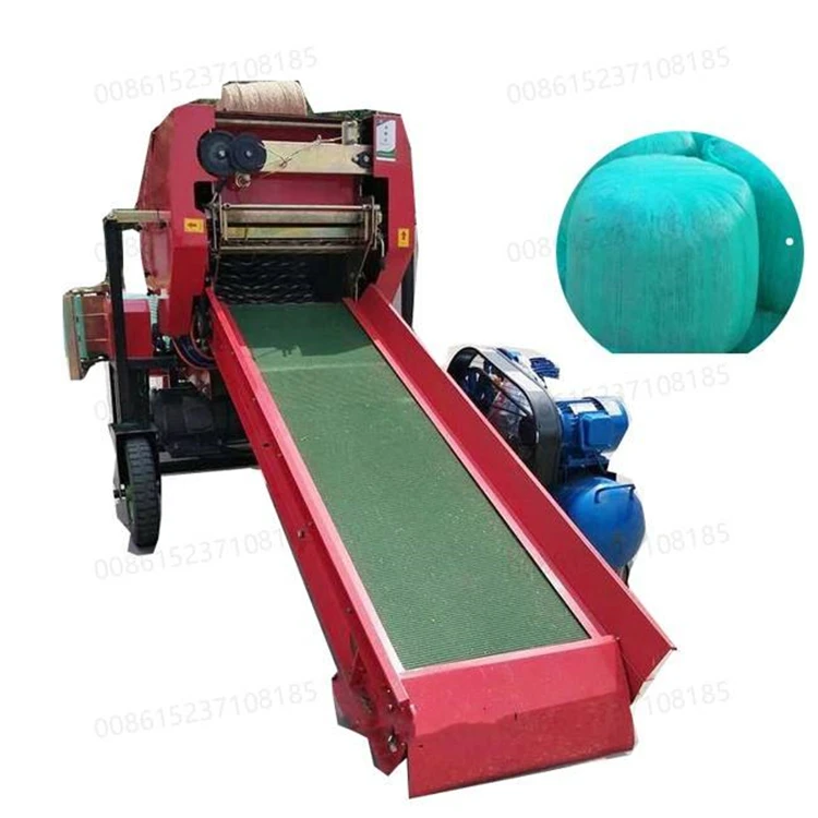 New Versatile Grass Straw Round Baler Wrapper Combined High Productivity Alfalfa Baling Machine for Cattle Sheep Feed