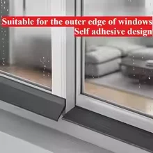 1M Rubber Waterproof Self Adhesive Sealing Strip for Sliding Window Balcony Windproof Soundproof Home Weatherstrip Accessories