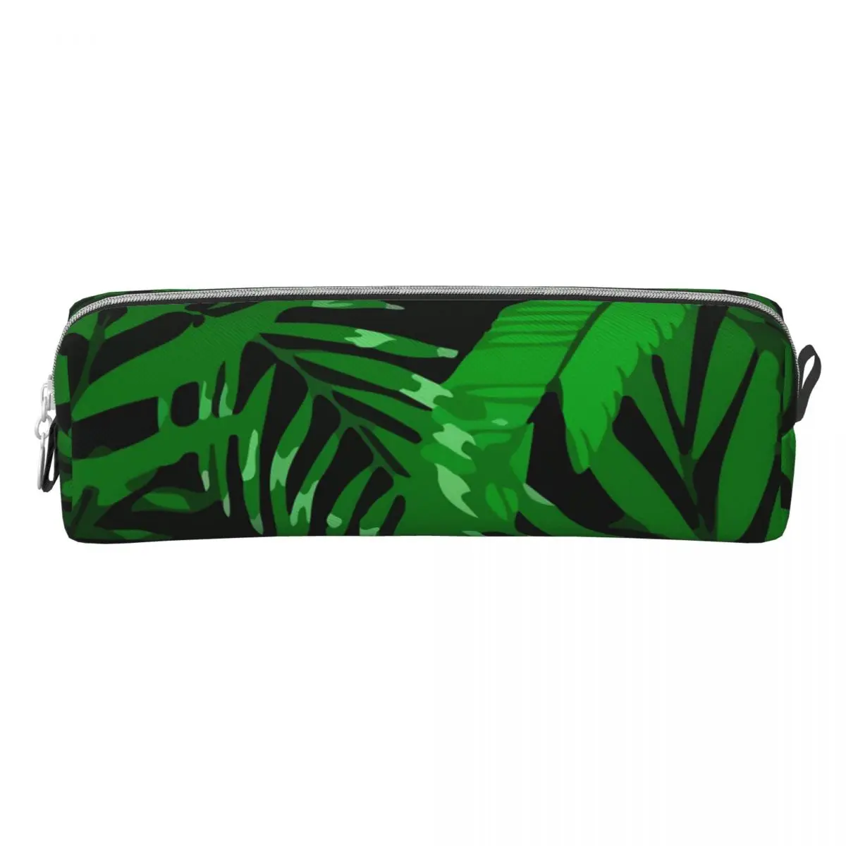 Tropical Plant Pencil Case Leaves Print School Pencil Cases Square Girls Boys Kawaii Big Pencil Pouch Stationery Organizer