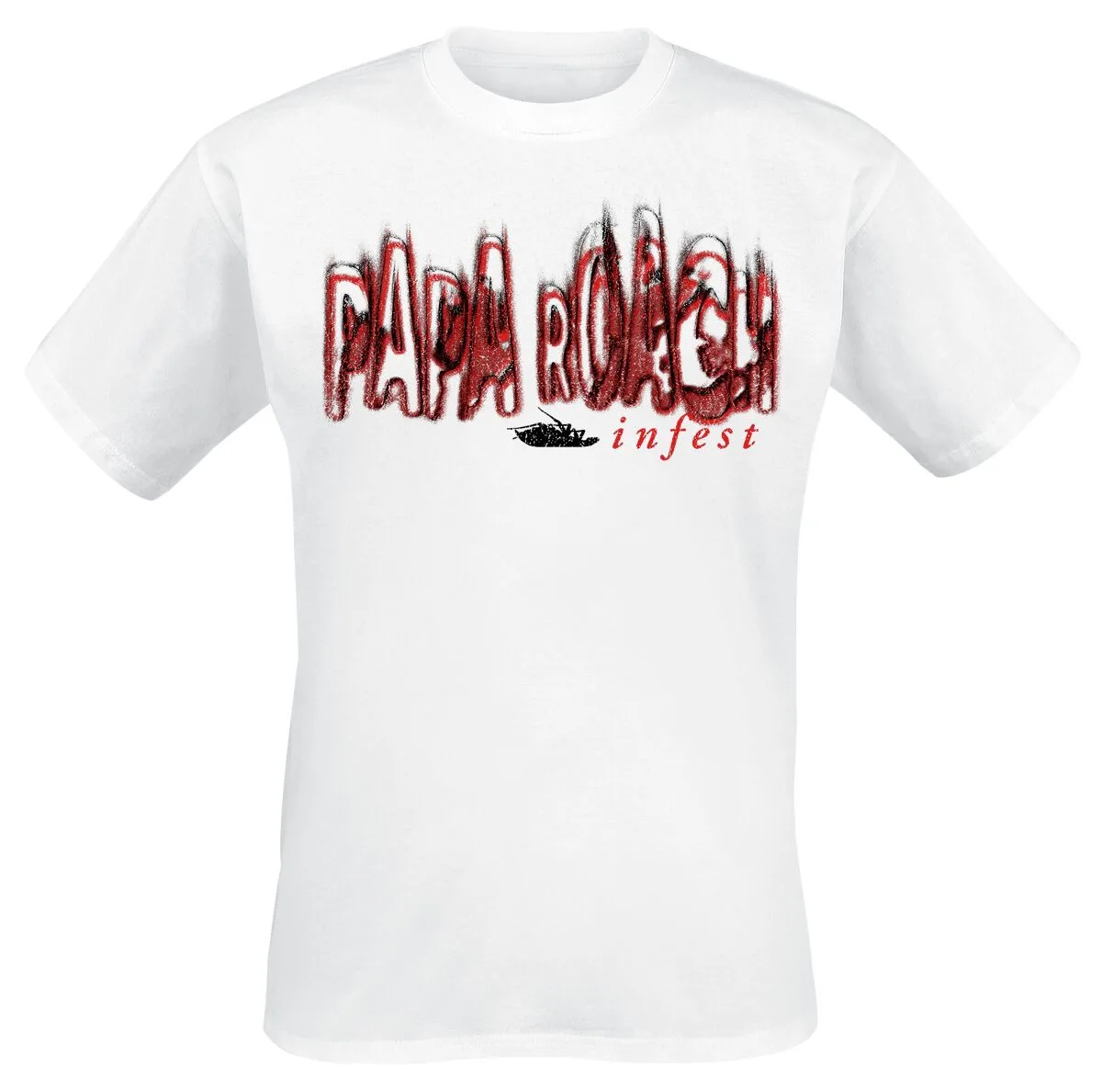 تي شيرت Papa Roach Band Logo تي شيرت رجالي برسومات نو معدنية مع خط متعثر وطباعة ألبوم ملابس غير رسمية #1