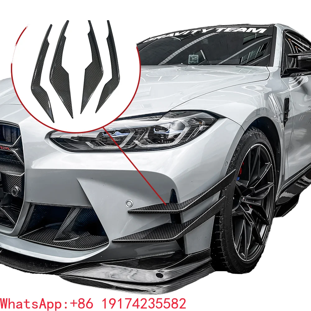 

2021+ BMW M3 G80 M4 G82 G83 Carbon Fiber Front Canards Splitters New ABS Rear Bumper Upgrade Front Rear Bumper Type