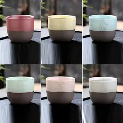 Ceramic Kung Fu Tea Bowl Coffee Cup Kiln Transformation Matte Water Cup Retro Crude Pottery Household Creative Drinkware