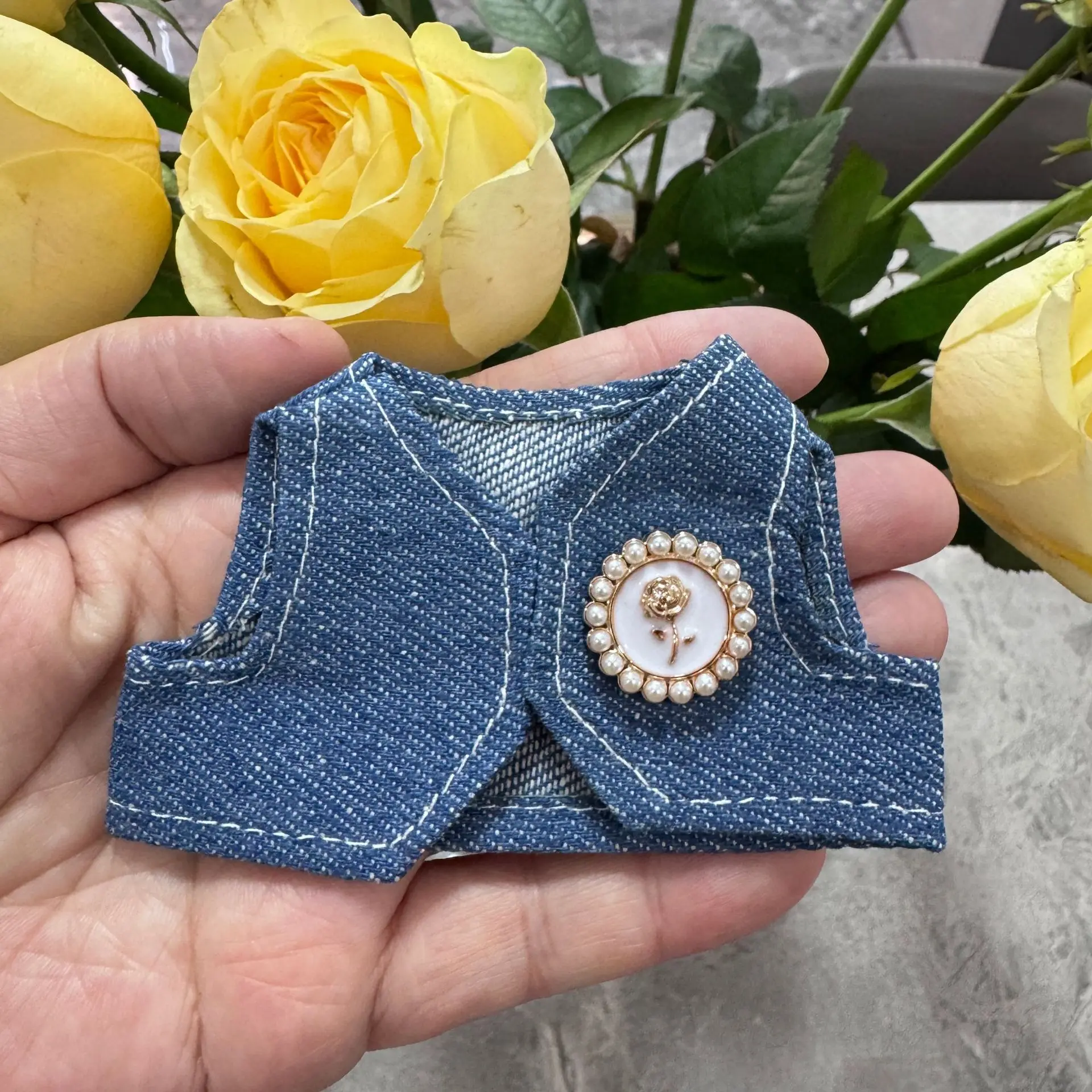 17 cm Labubu ubrania pluszowa zabawka ubrania miś zabawka top kamizelka jeansowa spódnica akcesoria lalka ubrania dla lalek