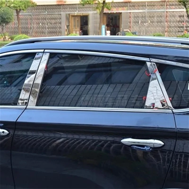 WELKINRY For Leopaard CS10 2015-2020 Liebao Q5 Stainless Steel Car Body Door Window Central Middle B Column Pillar Post Trim