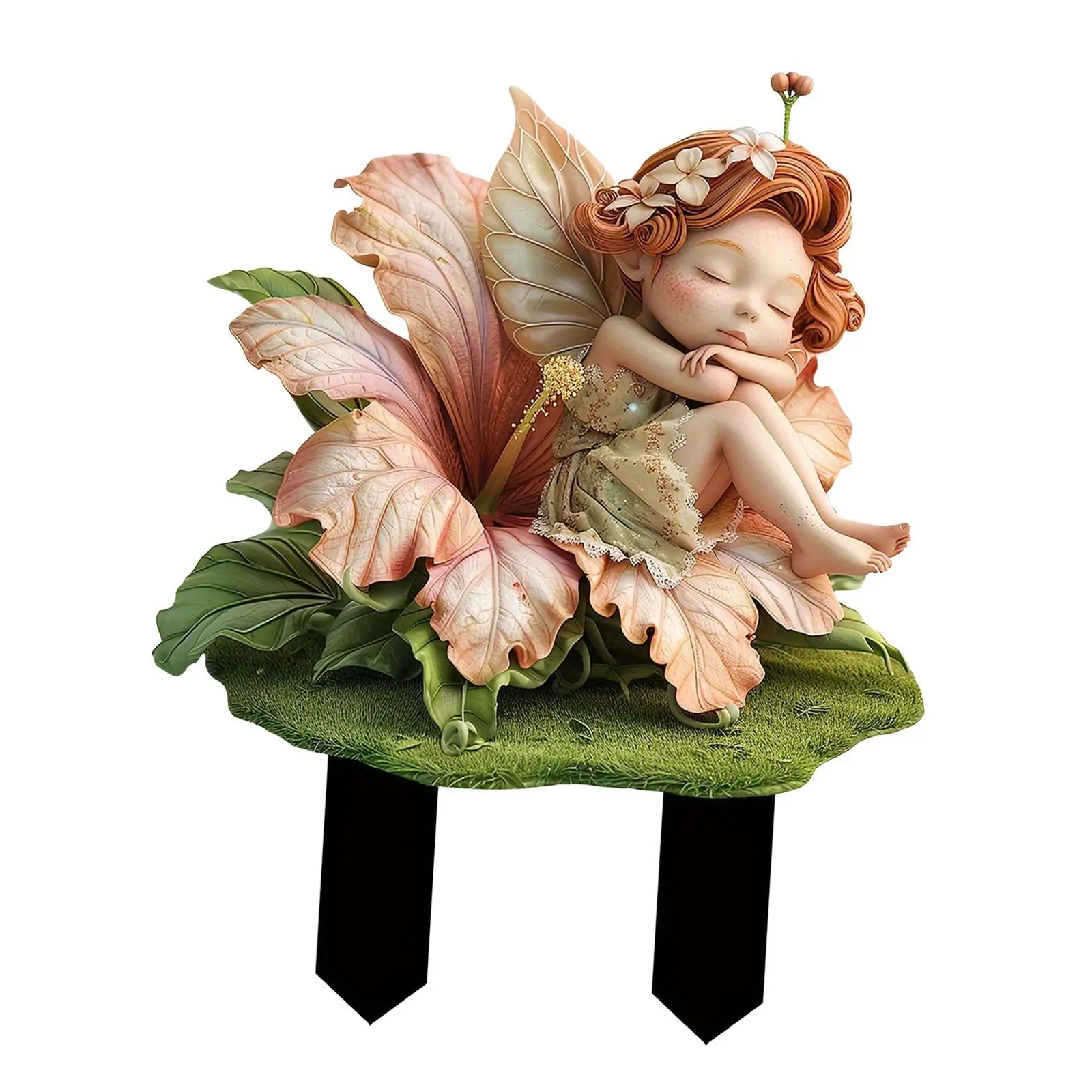 Flower Fairy Acrylic Garden Stake Indoor Outdoor Yard Decoration Figures for Garden and Yard Landscape