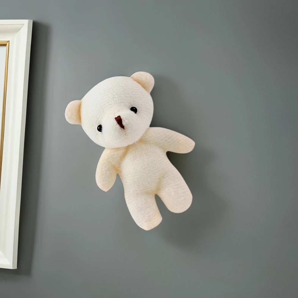 

16 Pcs Bear Stuffed Animals Toys Tiny Valentine Cute Pendants Soft Joint Style Portable Hanging Stuffed Animals Toy