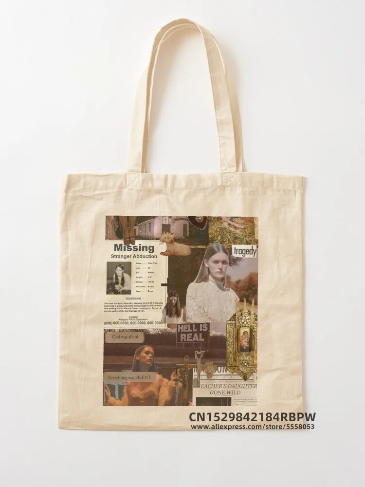 ethel cain Tote Bag Girls Pacakge Hand Bag Women Eco Reusable Shoulder Shopper Bags Bolsas De Tela