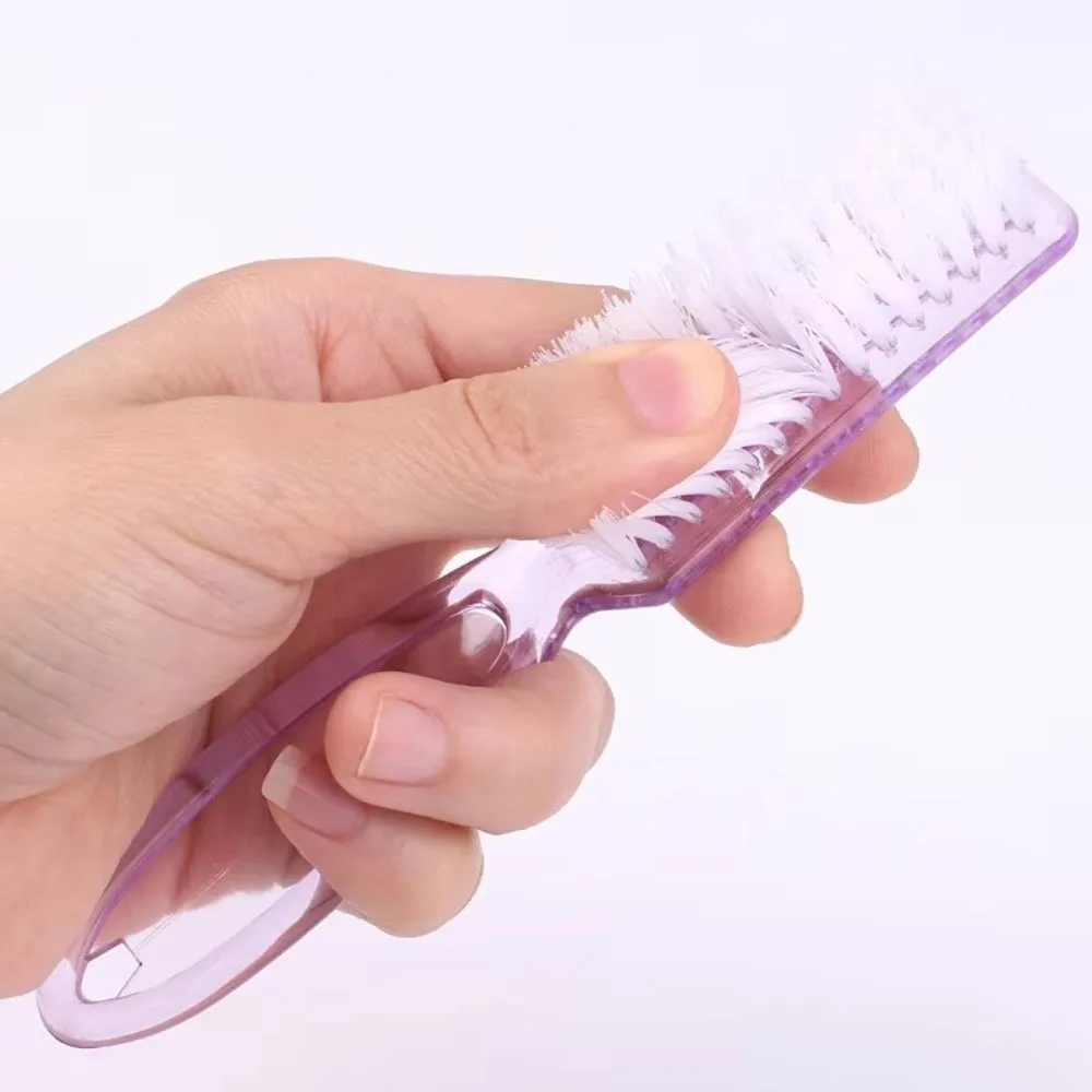 Professional Transparent Nail Art Brush Remove Dust Cleaner Tool Men Hair Comb Plastic Handle Manicure Brush Nail Tool